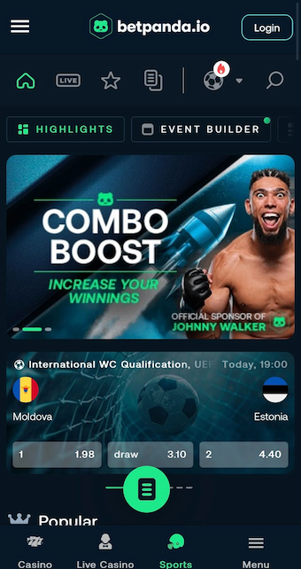 bet panda sports mobile screenshot