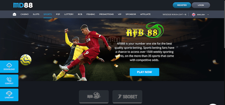 md88 sportsbook screenshot