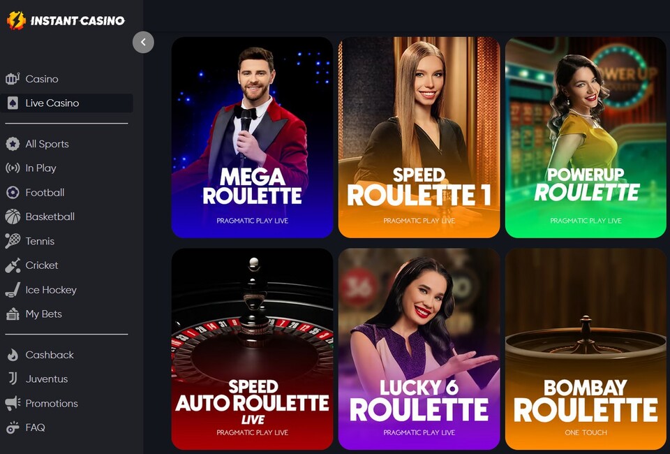 раздели игр в онлайн рулетку на instantcasino