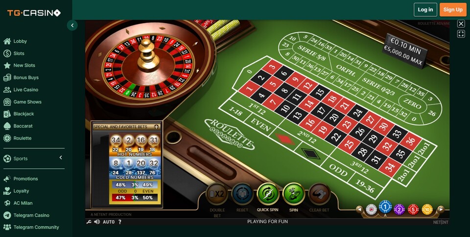 онлайн рулетка на сайте казино tgcasino 
