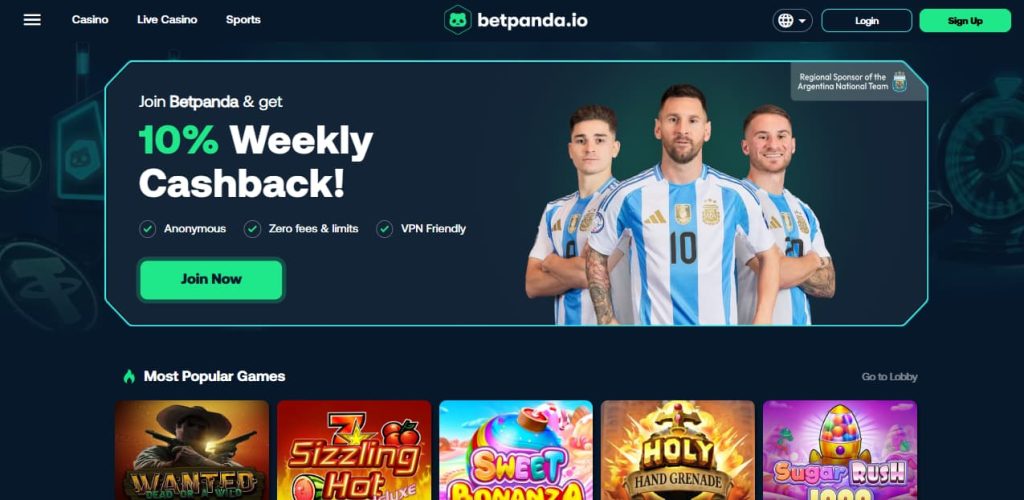 BetPanda welcome bonus and popular games