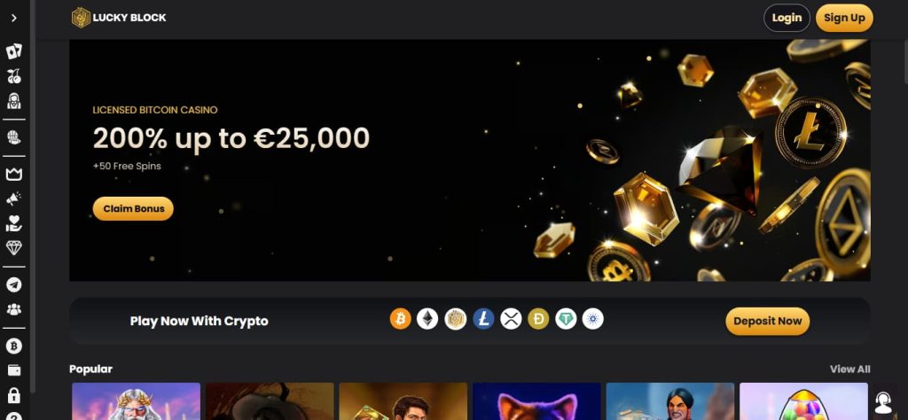 Lucky Block homepage