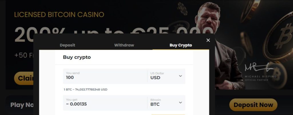 Lucky Block deposit page