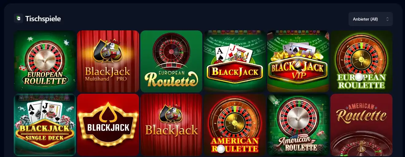 Bets.io-Tischspiele