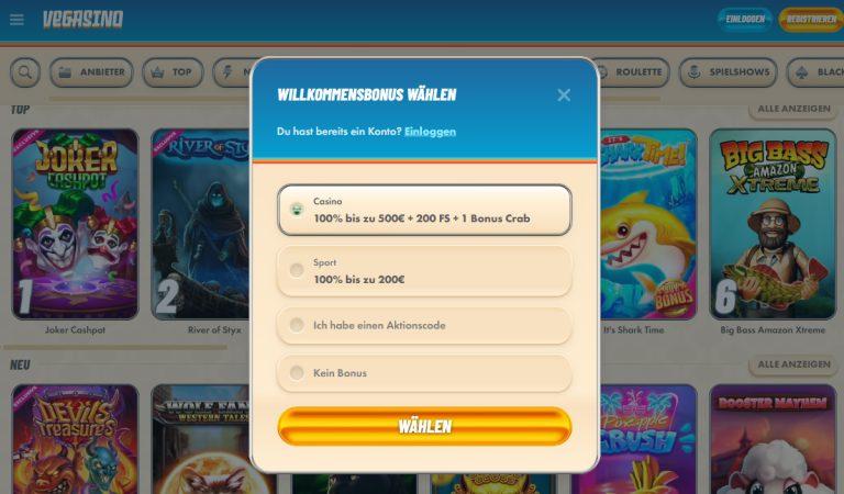 Vegasino Registration