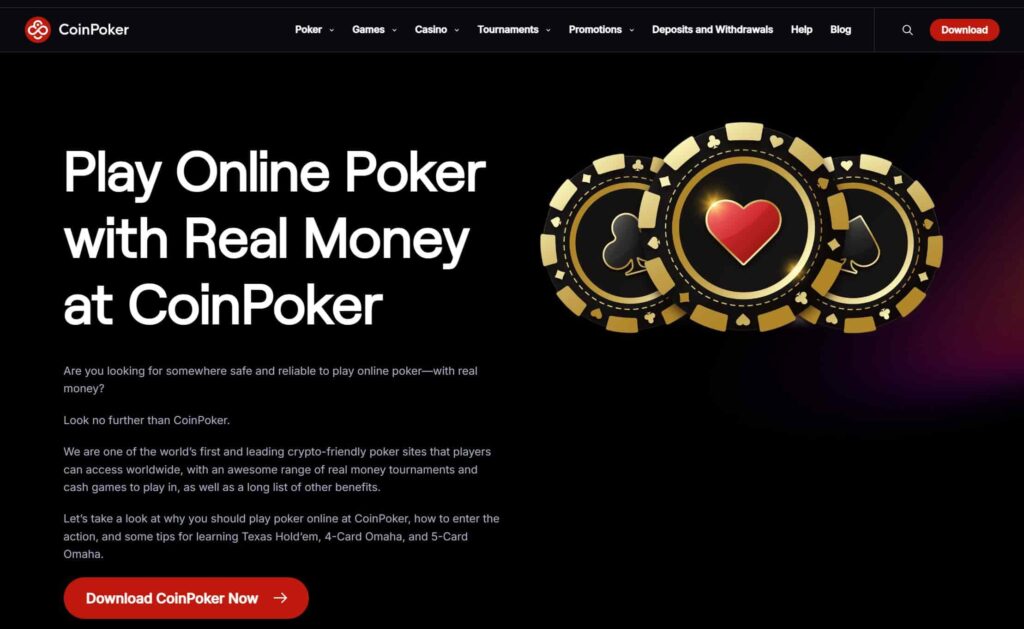 coinpoker homepage