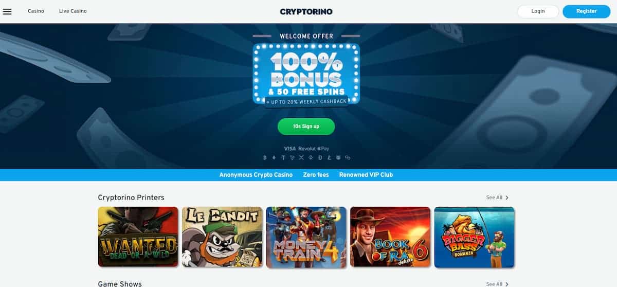 Cryptorino Cardano Casino