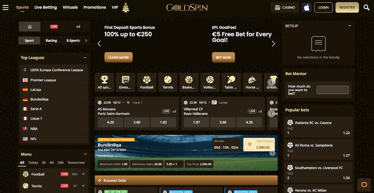 goldspin betting Australia
