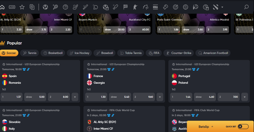 Sázková kancelář Instant casino