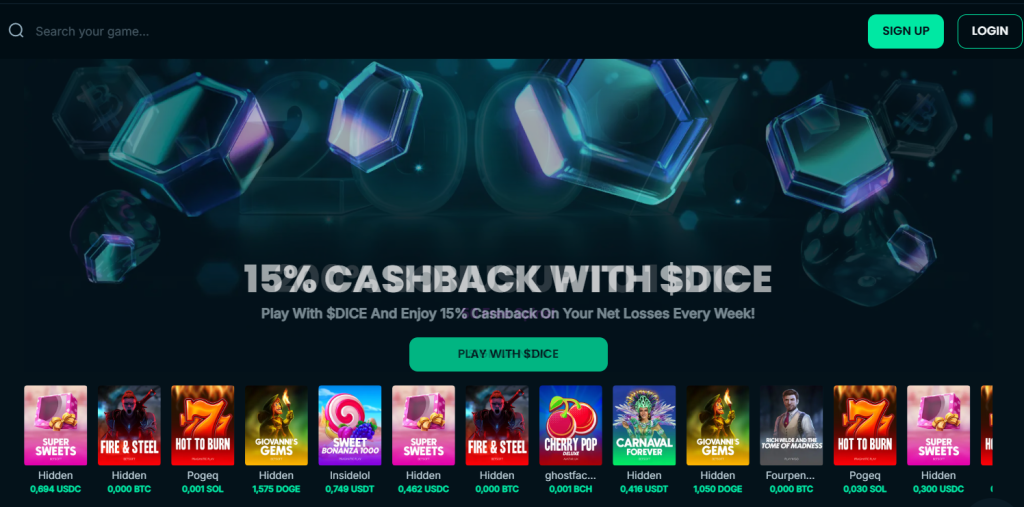 Online casino Mega Dice