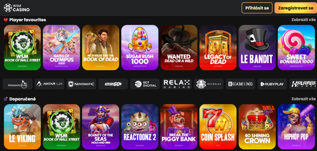 Online WSM casino