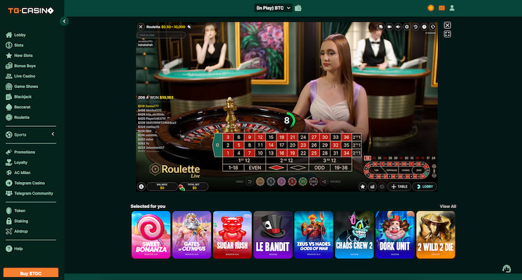 tg casino live roulette