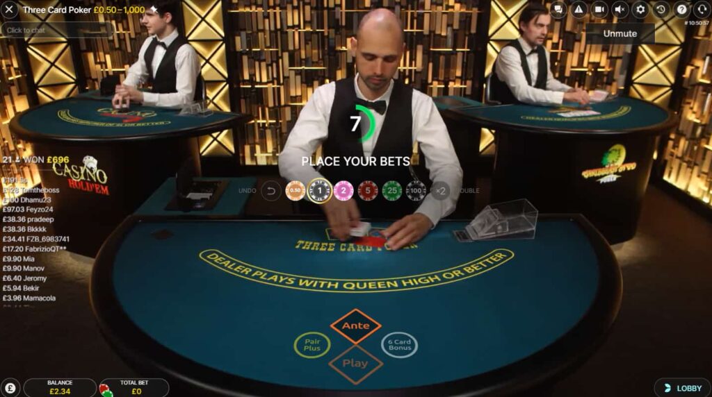 live dealer poker
