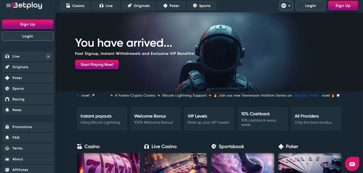 Betplay – Premium BNB Casino and Sportsbook with Fast Withdrawals