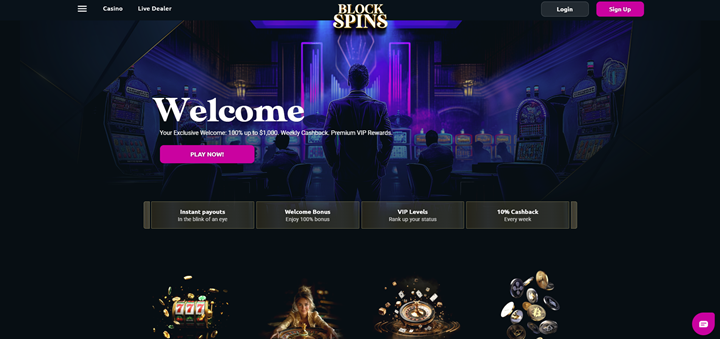 blockspins telegram casino welcome bonus 