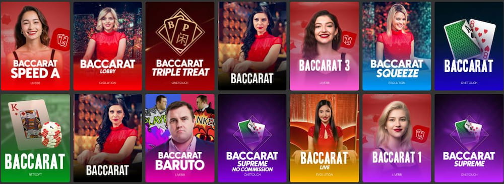 Các biến thể Baccarat trực tuyến khác