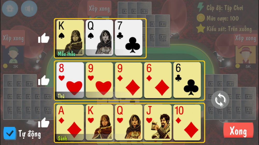 Chơi game bài Mậu Binh