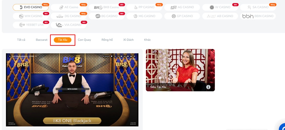 Chọn game Tài Xỉu Online để trải nghiệm