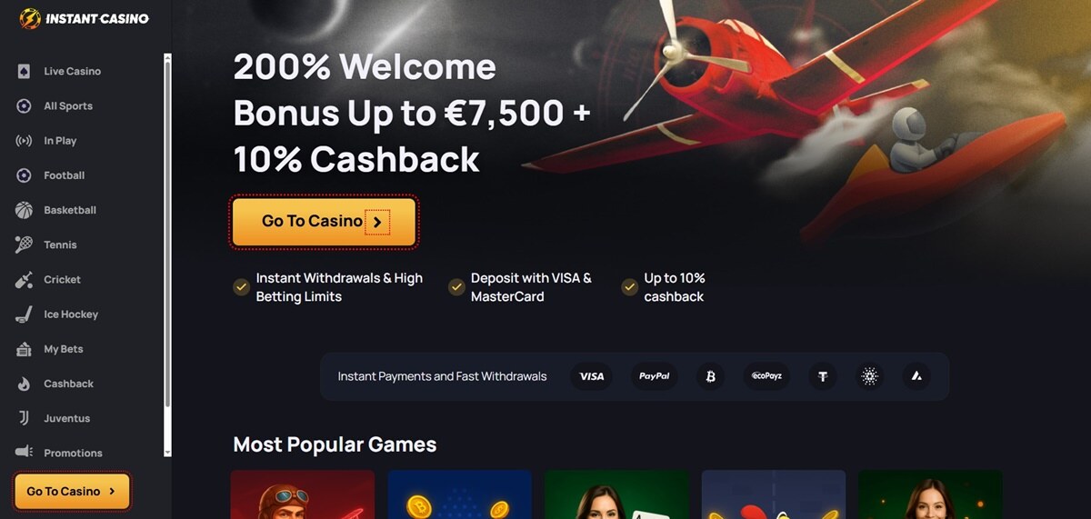 Instant Casino – Massive Selection of Online Slots Accepting BNB