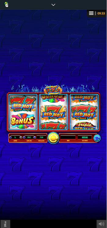 Slot game snapped with mobile.