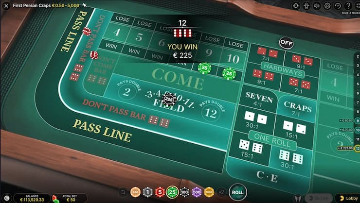 a snapshot of high point craps at the best craps casinos