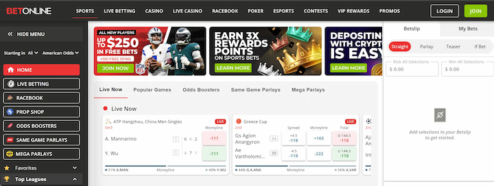 betonline wc betting site sports beting bonuses and odds