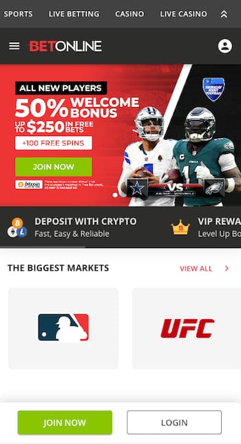 BetOnline sportsbook promotions and markets for US offshore sports betting