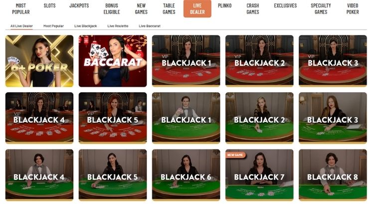 cafe casino live dealer blackjack games