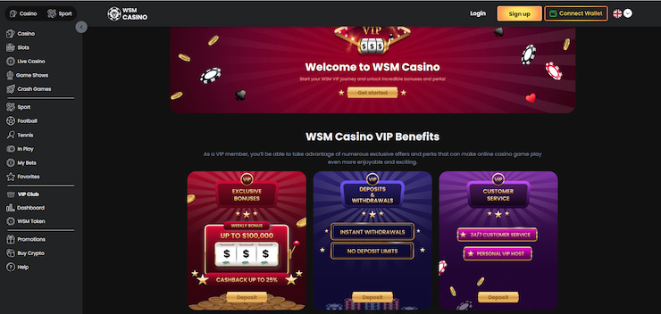 A preview of some of the VIP perks at WSM Casino.
