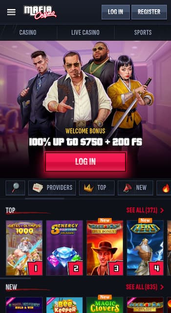 Mafia Casino Australian mobile casino site