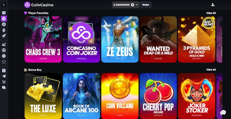 Popular slot games at CoinCasino – 1 dollar deposit casino bonus