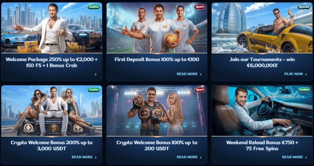 Bonussen bij millioner casino Bonussen, casino met snelle uitbetaling