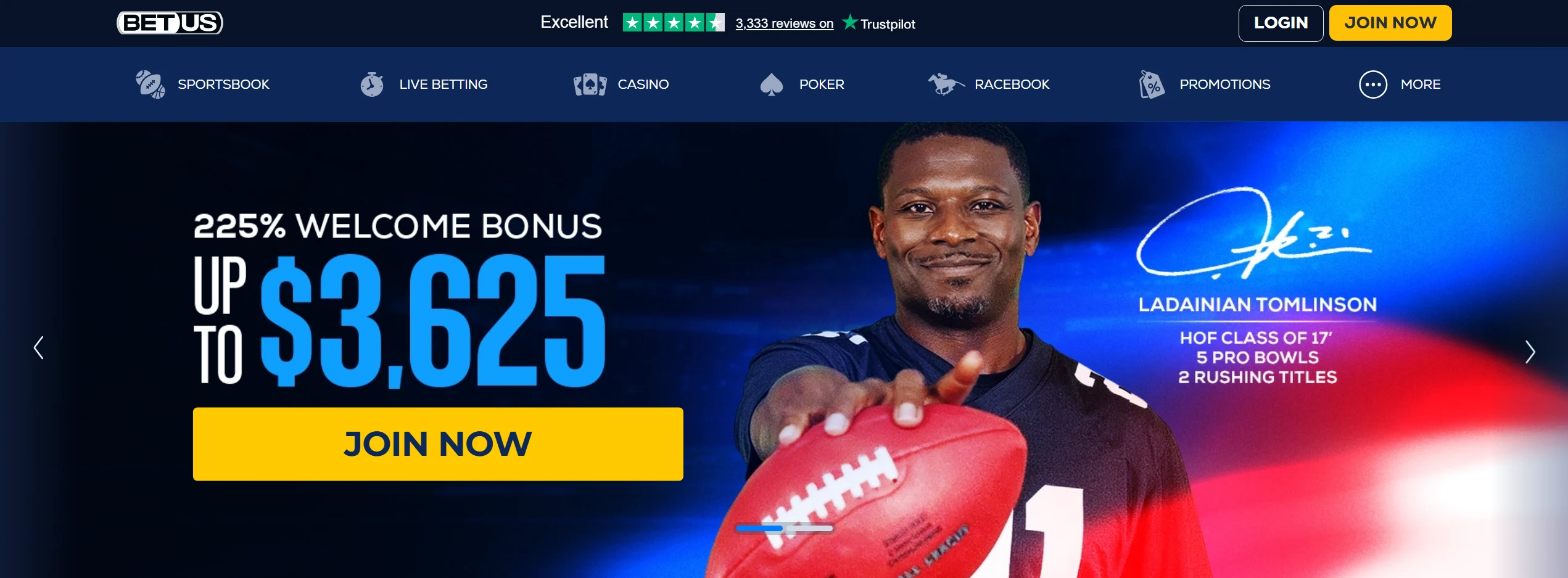 Screenshot of BetUS esports betting site with live CS2 odds