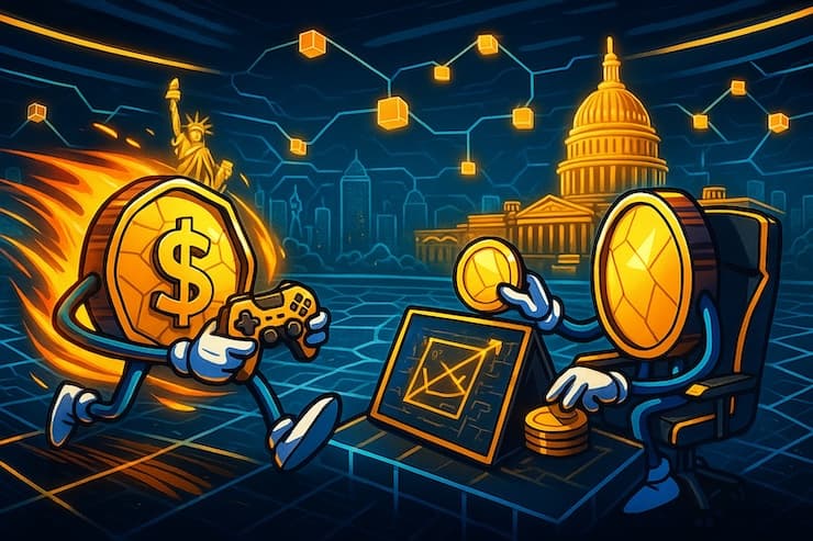 illustration of coins symbolizing esports betting in the US 