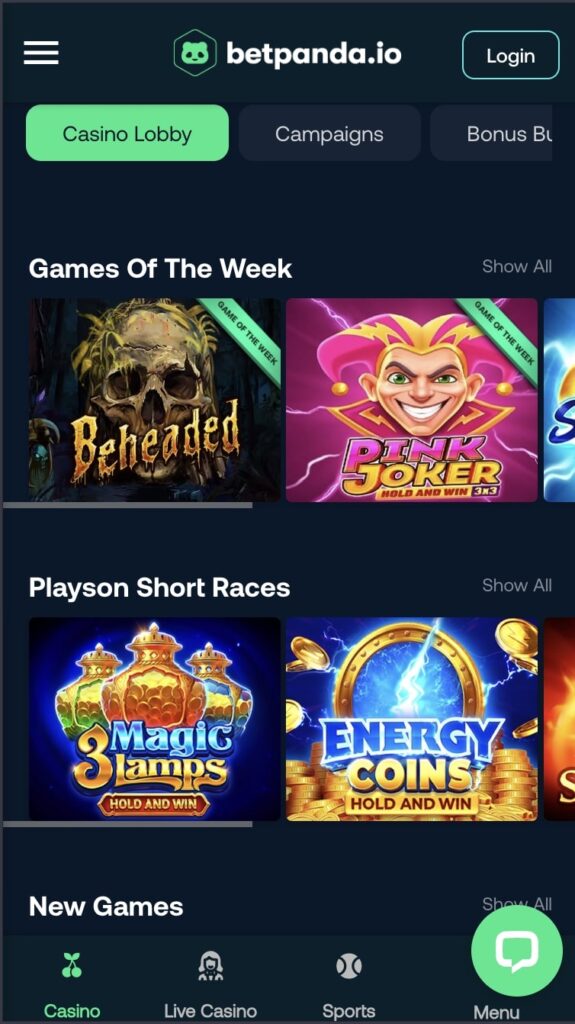 Nieuw online anoniem en Bitcoin casino met directe stortingen