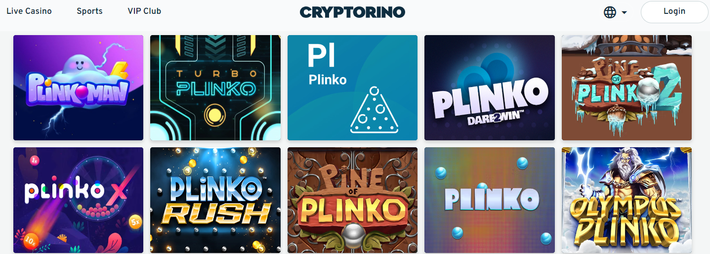 Plinko na Cryptorino