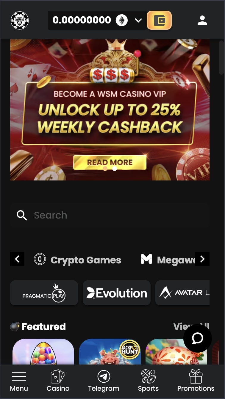 WSM Casino's - Awesome Combination of Plinko Games and Sports Betting