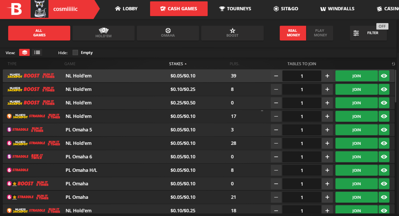 BetOnline crypto poker casino