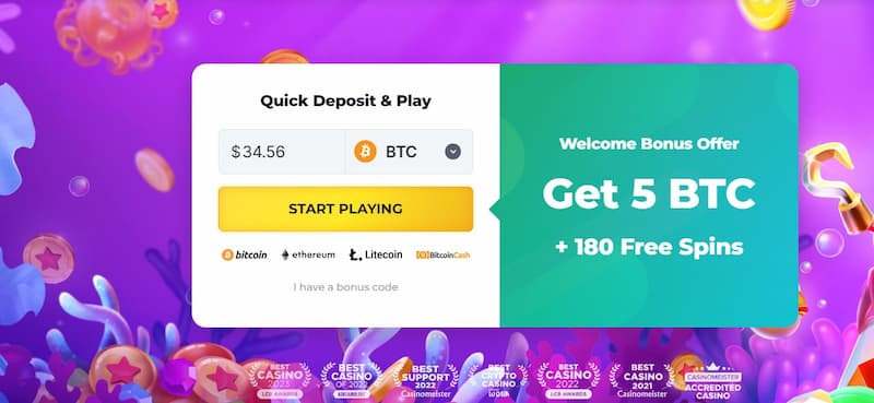 Bitstarz welcome bonus of up to 5 BTC