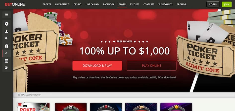 BetOnline Online Poker Site