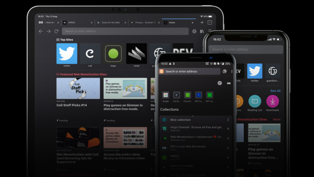 Puma browser UI showcase